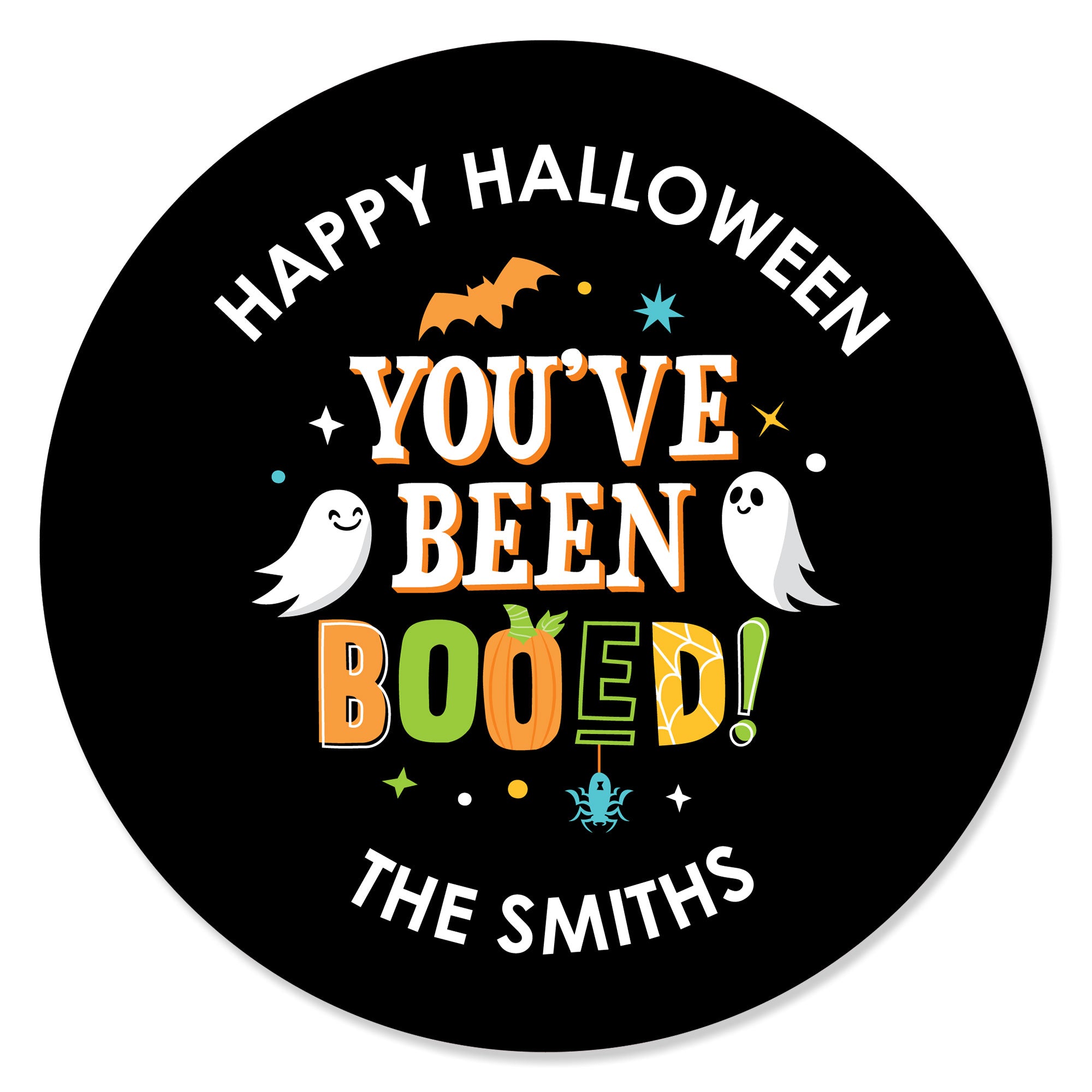 Personalized You've Been Booed - Custom Ghost Halloween Party Favor ...