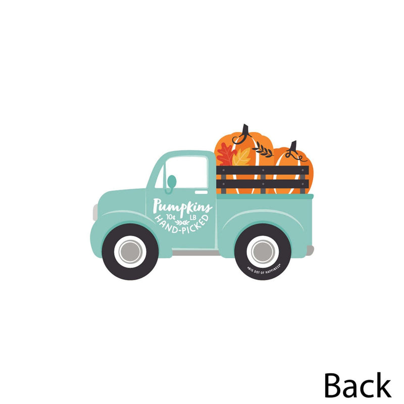 Happy Fall Truck - Decorations DIY Harvest Pumpkin Party Essentials - Set of 20