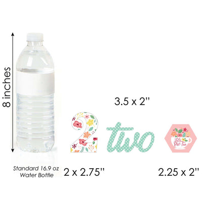 2nd Birthday Tea for Two - Dessert Cupcake Toppers - Garden Second Birthday Party Clear Treat Picks - Set of 24