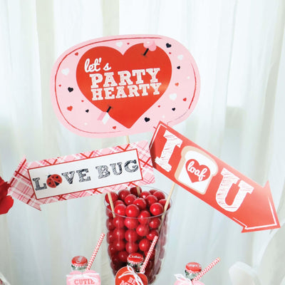 Funny Valentine's Day - Valentine's Day 10 Piece Photo Booth Props Kit