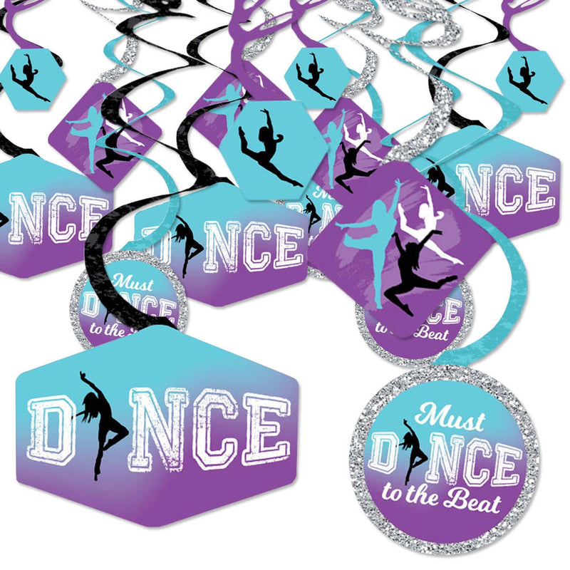 Must Dance to the Beat - Dance - Birthday Party or Dance Party Hanging Decor - Party Decoration Swirls - Set of 40