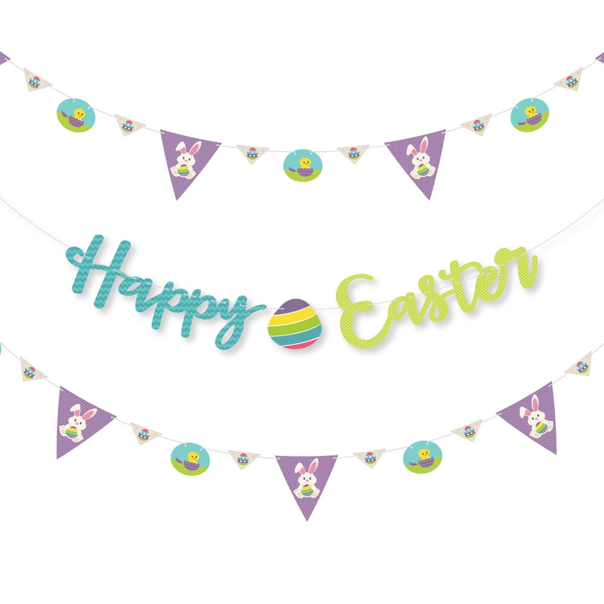 Hippity Hoppity - Easter Bunny Party Letter Banner Decoration - 36 ...