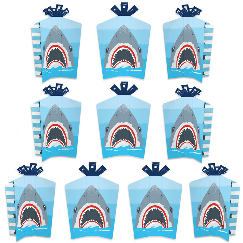 Shark Zone - Table Decorations - Jawsome Shark Party or Birthday Party Fold and Flare Centerpieces - 10 Count