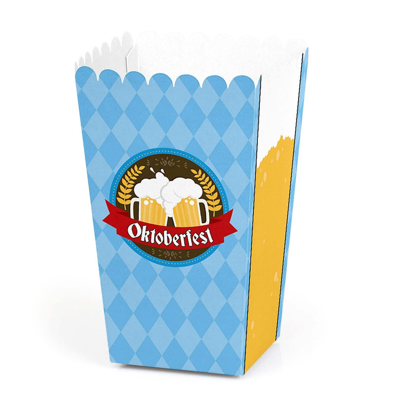 Oktoberfest - German Beer Festival Favor Popcorn Treat Boxes - Set of 12