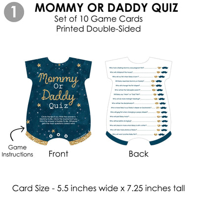 Twinkle Twinkle Little Star - 4 Baby Shower Games - 10 Cards Each - Who Knows Mommy Best, Mommy or Daddy Quiz, What's in Your Purse and Oh Baby - Gamerific Bundle