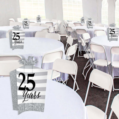 We Still Do - 25th Wedding Anniversary - Table Decorations - Anniversary Party Fold and Flare Centerpieces - 10 Count