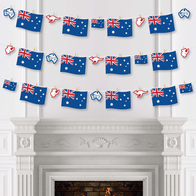 Australia Day - G'Day Mate Aussie Party DIY Decorations - Clothespin Garland Banner - 44 Pieces