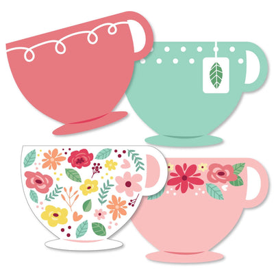 Floral Let's Par-Tea - Decorations DIY Garden Tea Party Essentials - Set of 20