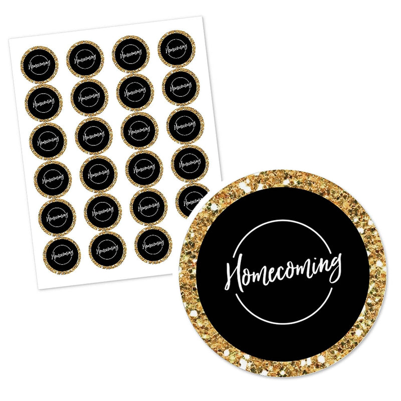 HOCO Dance - Personalized Homecoming Circle Sticker Labels - 24 ct