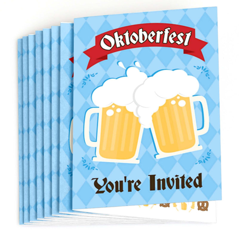 Oktoberfest - Fill In German Beer Festival Party Invitations - 8 ct