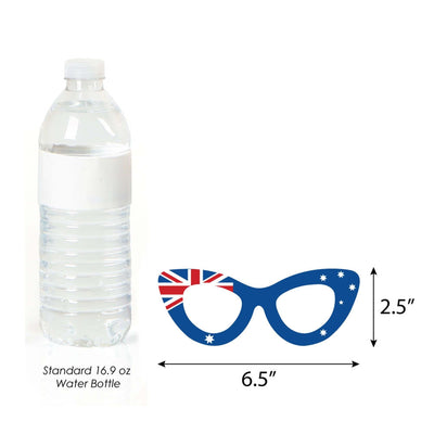 Australia Day - Glasses - Paper Card Stock G'Day Mate Aussie Party Photo Booth Props Kit - 10 Count