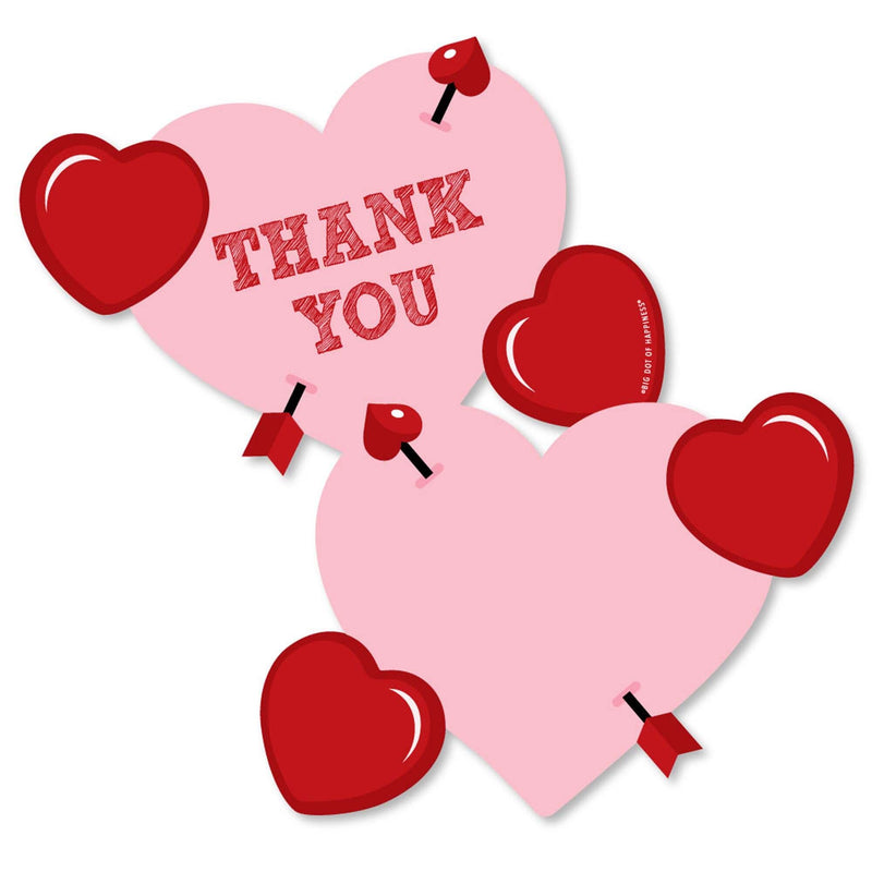 Conversation Hearts - Shaped Thank You Cards - Valentine&