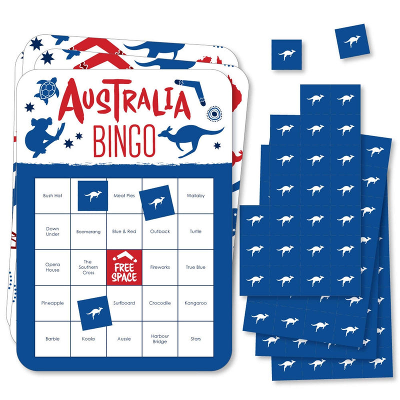 Australia Day - Bar Bingo Cards and Markers - G&