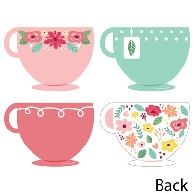 Floral Let's Par-Tea - Decorations DIY Garden Tea Party Essentials - Set of 20