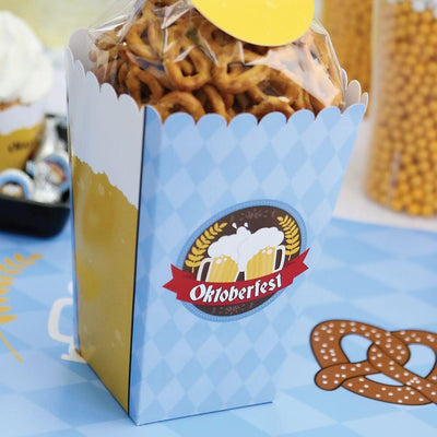 Oktoberfest - German Beer Festival Favor Popcorn Treat Boxes - Set of 12