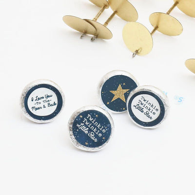 Twinkle Twinkle Little Star - Round Candy Labels Party Favors - Fits Hershey's Kisses - 108 ct