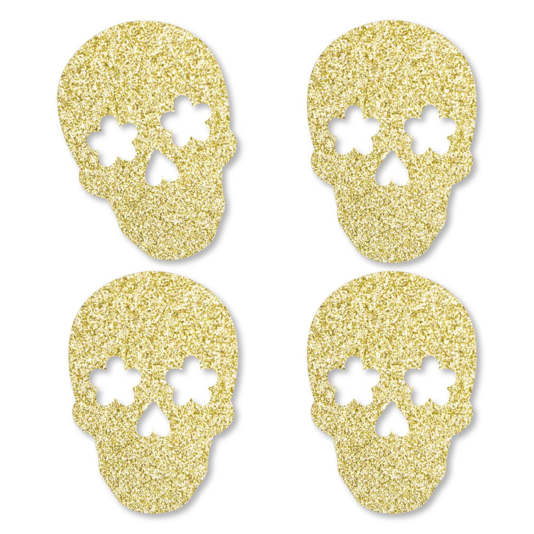 Gold Glitter Star - No-Mess Real Gold Glitter Cut-Outs - Party Confetti - Set of 24