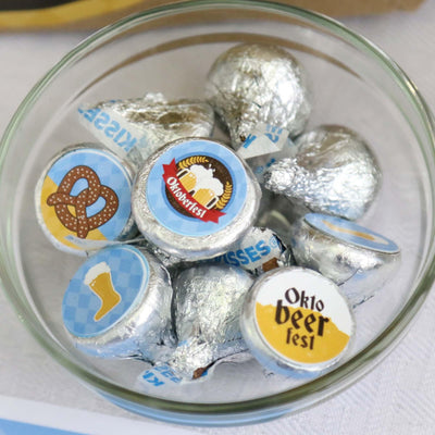 Oktoberfest - Round Candy Labels German Beer Festival Favors - Fits Hershey's Kisses - 108 ct