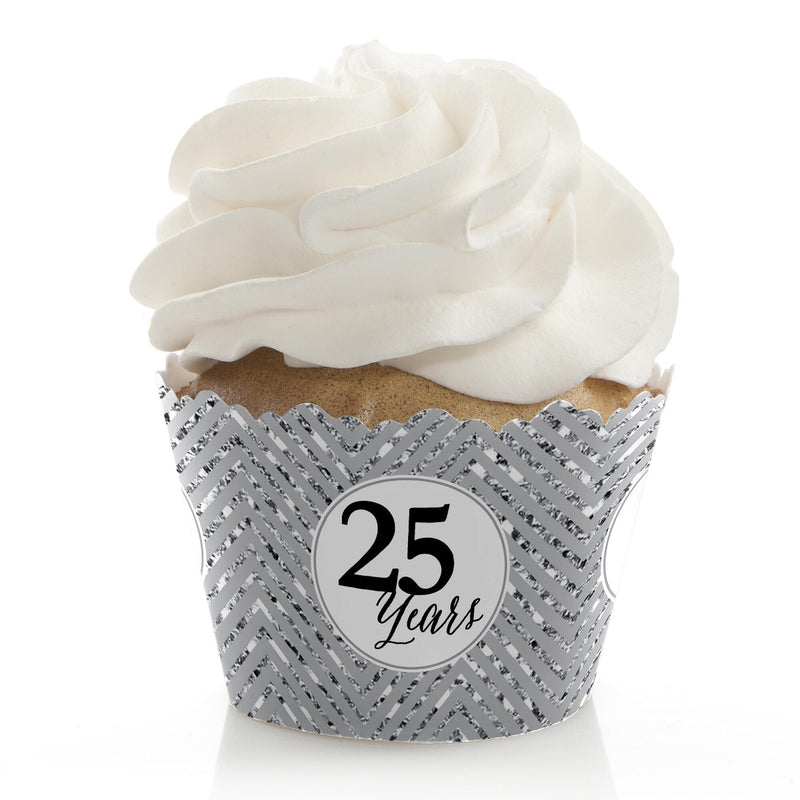 We Still Do - 25th Wedding Anniversary - Wedding Anniversary Decorations - Party Cupcake Wrappers - Set of 12