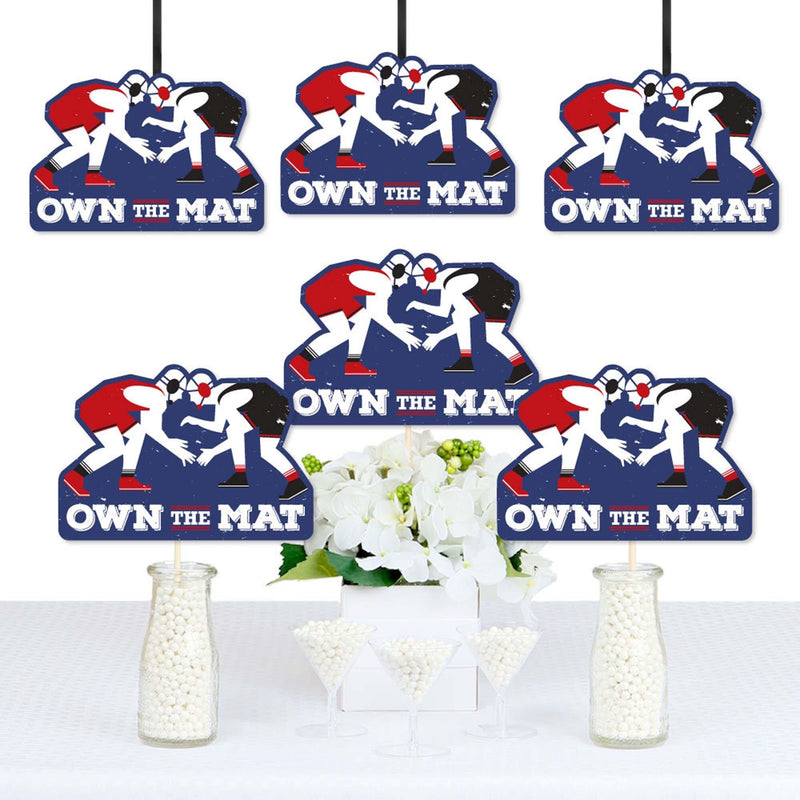 Own The Mat - Wrestling - Decorations DIY Birthday Party or Wrestler Party Essentials - Set of 20