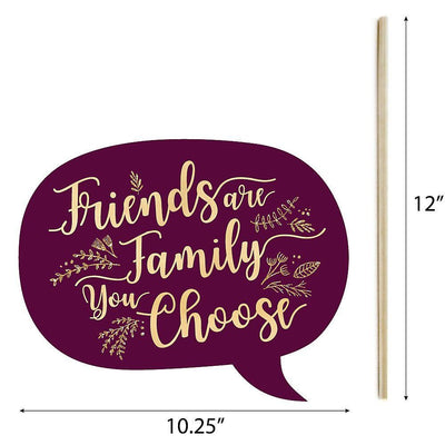 Elegant Thankful for Friends - Friendsgiving Photo Booth Props Kit - 20 Count