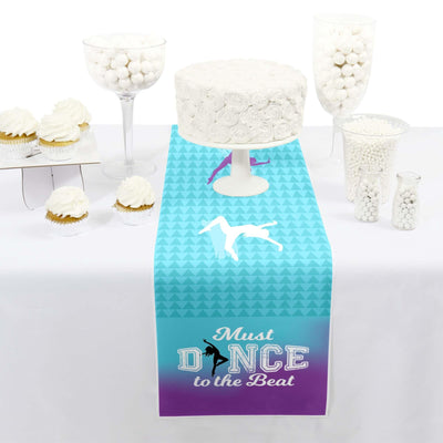 Must Dance to the Beat - Dance - Petite Birthday Party or Dance Party Paper Table Runner - 12" x 60"