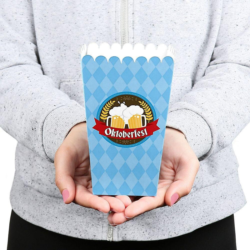 Oktoberfest - German Beer Festival Favor Popcorn Treat Boxes - Set of 12