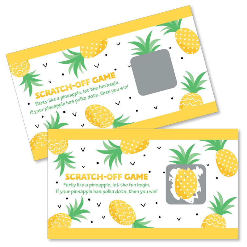 Tropical Pineapple - Summer Party Game Scratch Off Cards - 22 ct