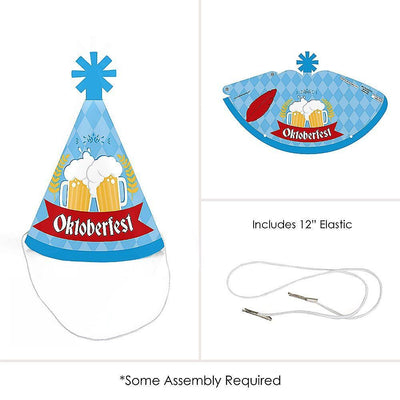 Oktoberfest - Mini Cone German Beer Festival Party Hats - Small Little Party Hats - Set of 8