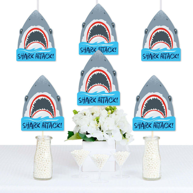 Shark Zone - Shark Decorations DIY Jawsome Shark Party or Birthday Party Essentials - Set of 20