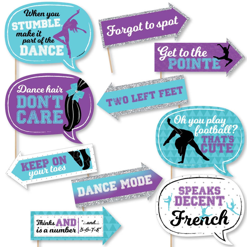 Funny Must Dance to the Beat - Dance - 10 Piece Birthday Party or Dance Party Photo Booth Props Kit