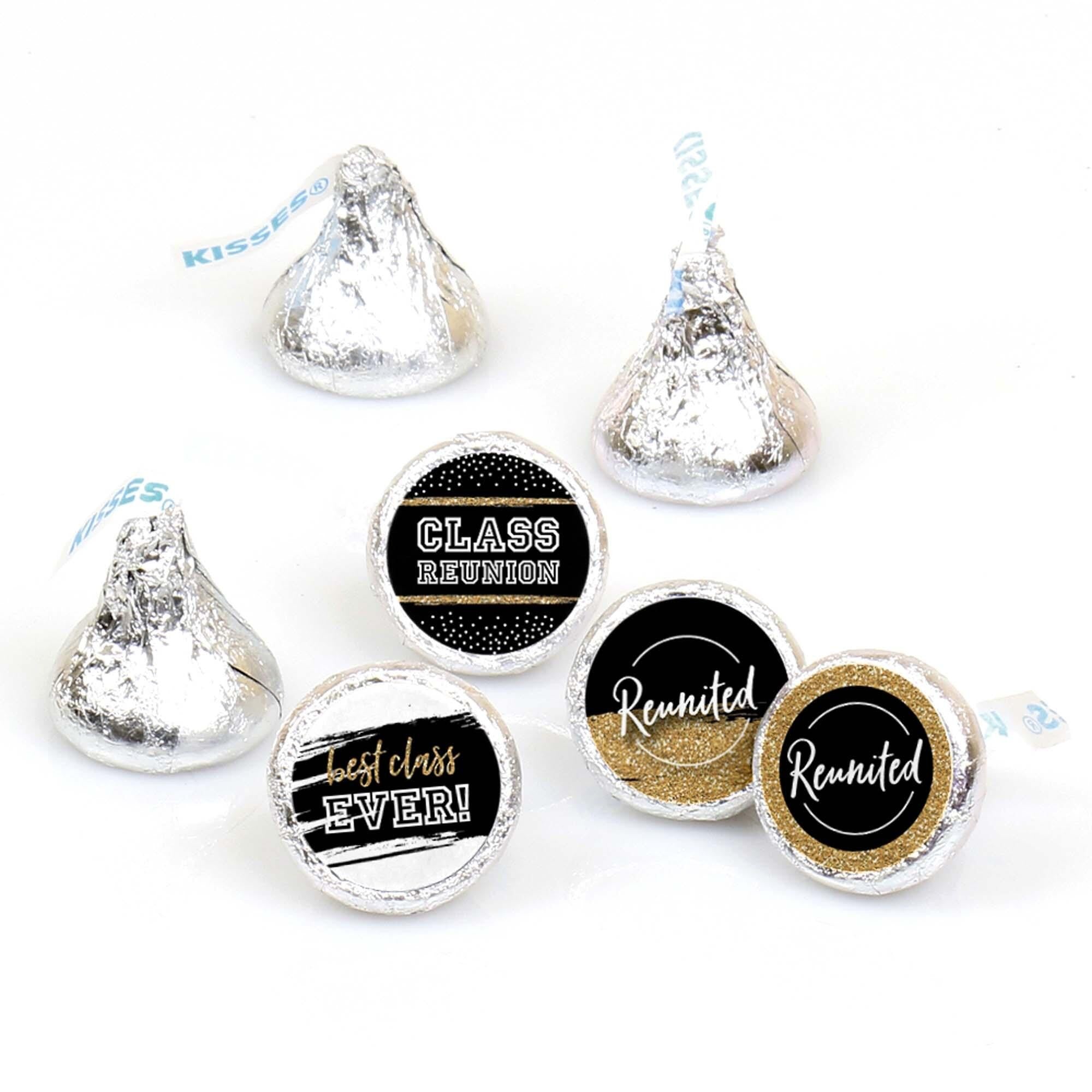 Reunited - School Class Reunion Party Round Candy Sticker Favors ...