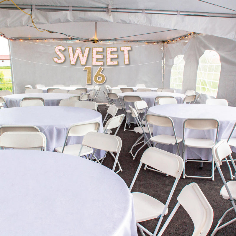 Sweet 16 - Large 16th Birthday Party Decorations - Sweet 16 - Outdoor Letter Banner