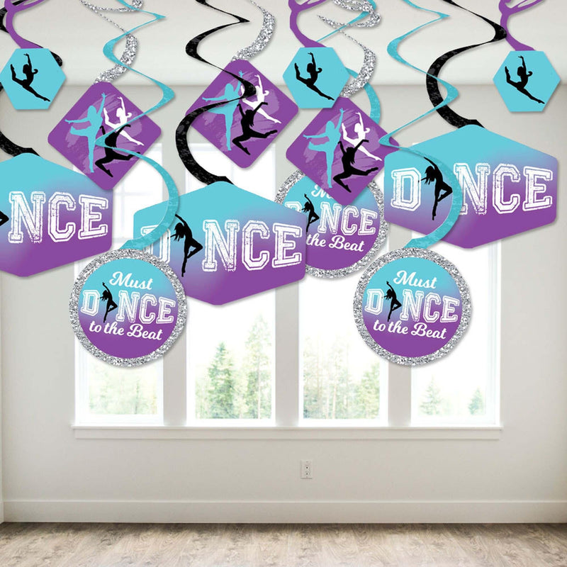 Must Dance to the Beat - Dance - Birthday Party or Dance Party Hanging Decor - Party Decoration Swirls - Set of 40