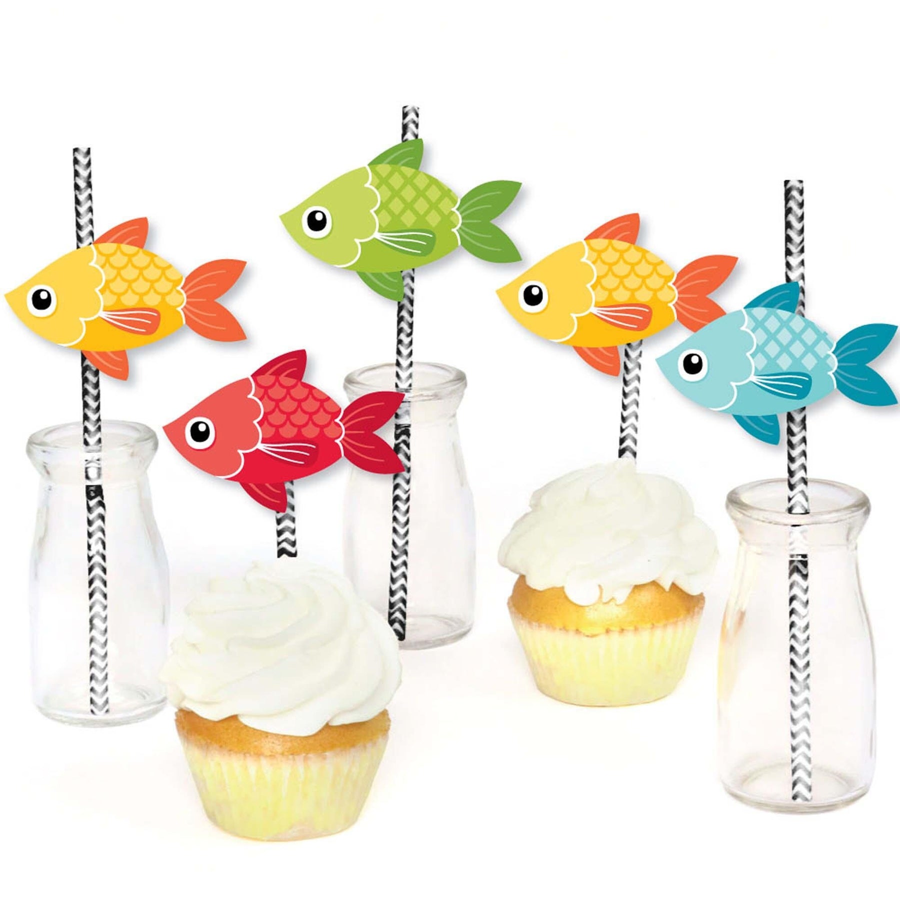 Let's Go Fishing - Paper Straw Decor - Fish Themed Party or