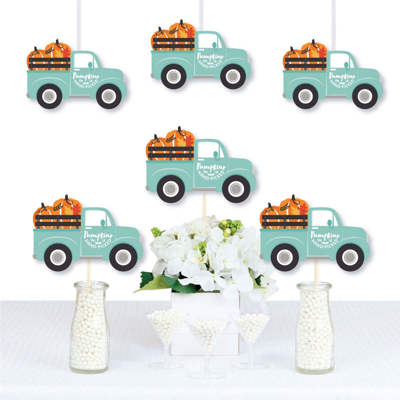 Happy Fall Truck - Decorations DIY Harvest Pumpkin Party Essentials - Set of 20