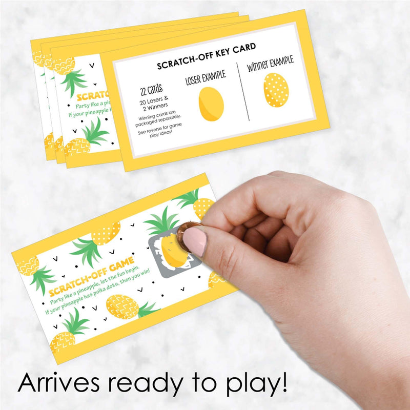 Tropical Pineapple - Summer Party Game Scratch Off Cards - 22 ct