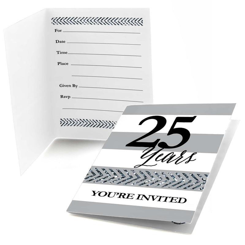 We Still Do - 25th Wedding Anniversary - Fill In Wedding Anniversary Invitations - 8 ct