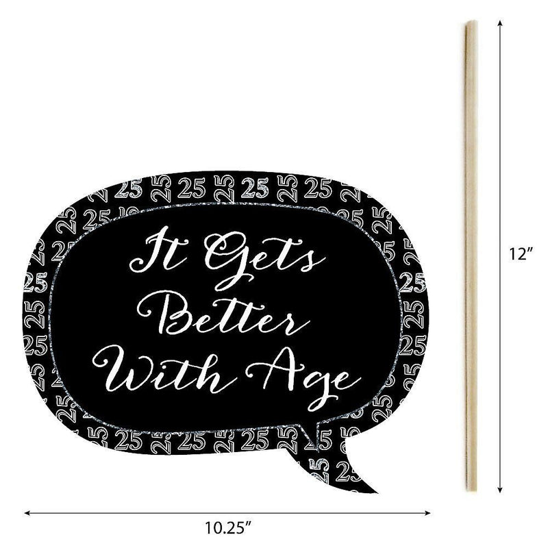 We Still Do - 25th Wedding Anniversary - Anniversary Party Photo Booth Props Kit - 20 Count