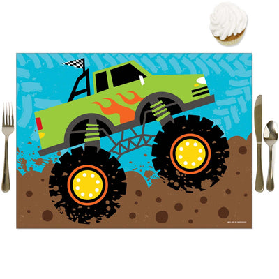 Smash Crash Truck Bash Birthday Backdrop For Boys - Lofaris