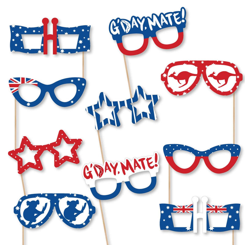 Australia Day - Glasses - Paper Card Stock G&