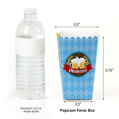 Oktoberfest - German Beer Festival Favor Popcorn Treat Boxes - Set of 12