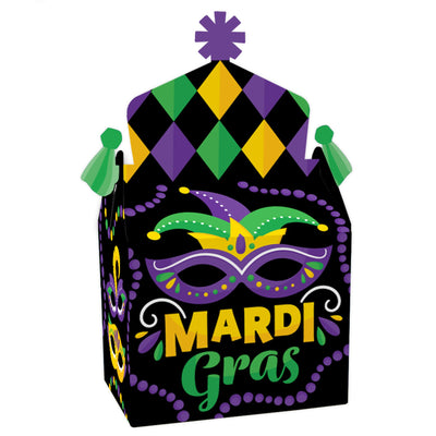 Big Dot of Happiness Colorful Mardi Gras Mask - Outdoor Masquerade Party  Decor - Front Door Wreath