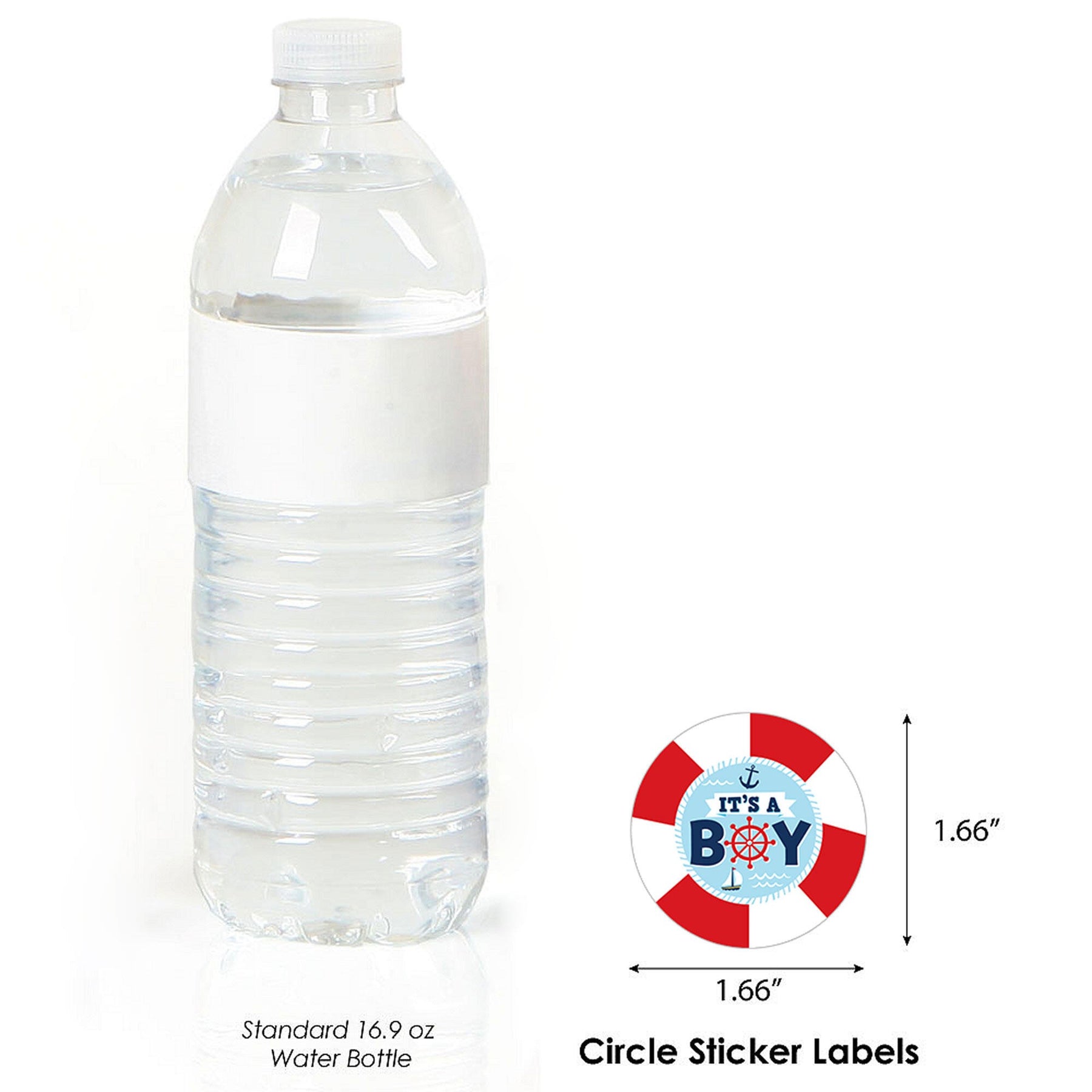 Personalized Water Bottle Labels - It's a Boy!