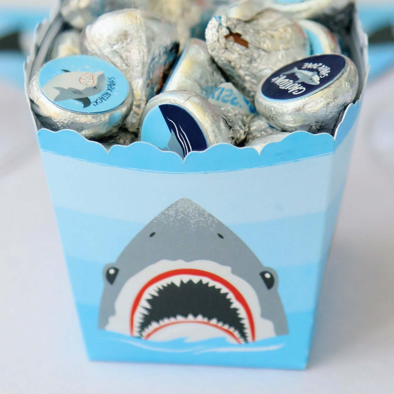 Shark Zone - Party Mini Favor Boxes - Jawsome Shark Party or Birthday Party Treat Candy Boxes - Set of 12