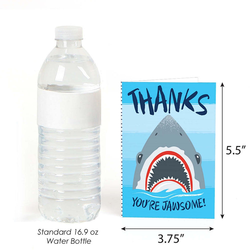 Shark Zone - Jawsome Shark Party or Birthday Party Thank You Cards - 8 ct