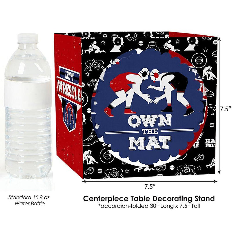 Own The Mat - Wrestling - Birthday Party or Wrestler Party Centerpiece and Table Decoration Kit