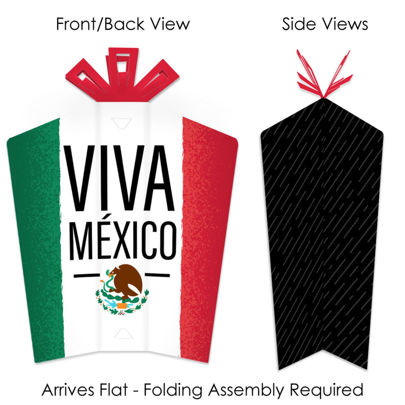 Viva Mexico - Table Decorations - Mexican Independence Day Party Fold and Flare Centerpieces - 10 Count