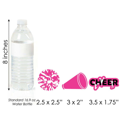 We've Got Spirit - Cheerleading - Dessert Cupcake Toppers - Birthday Party or Cheerleader Party Clear Treat Picks - Set of 24