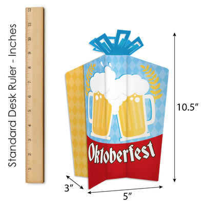 Oktoberfest - Table Decorations - German Beer Festival Fold and Flare Centerpieces - 10 Count